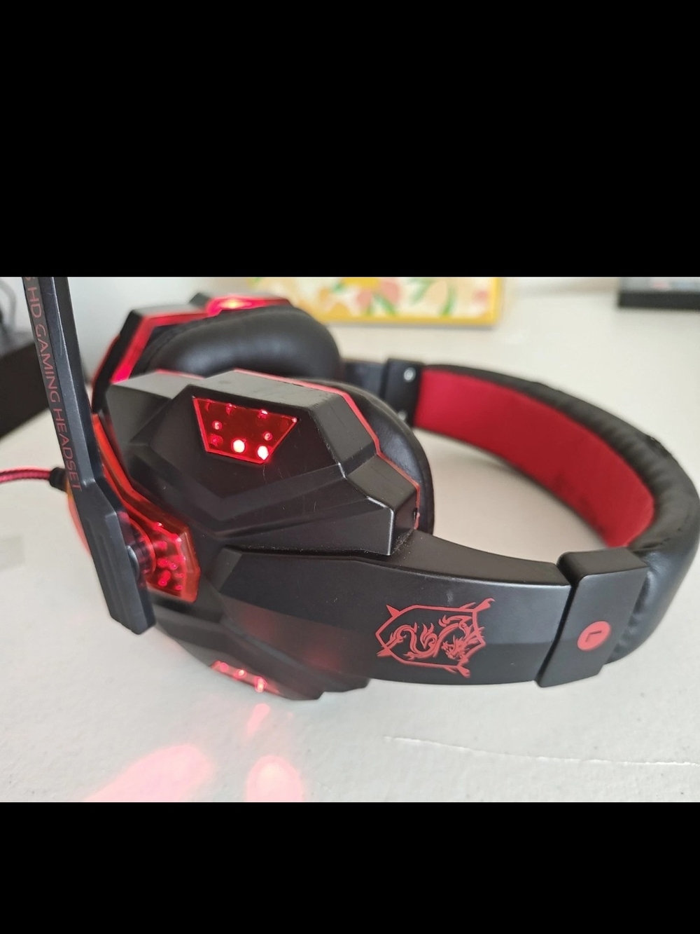 Gaming Headset with Microphone - Black & Red